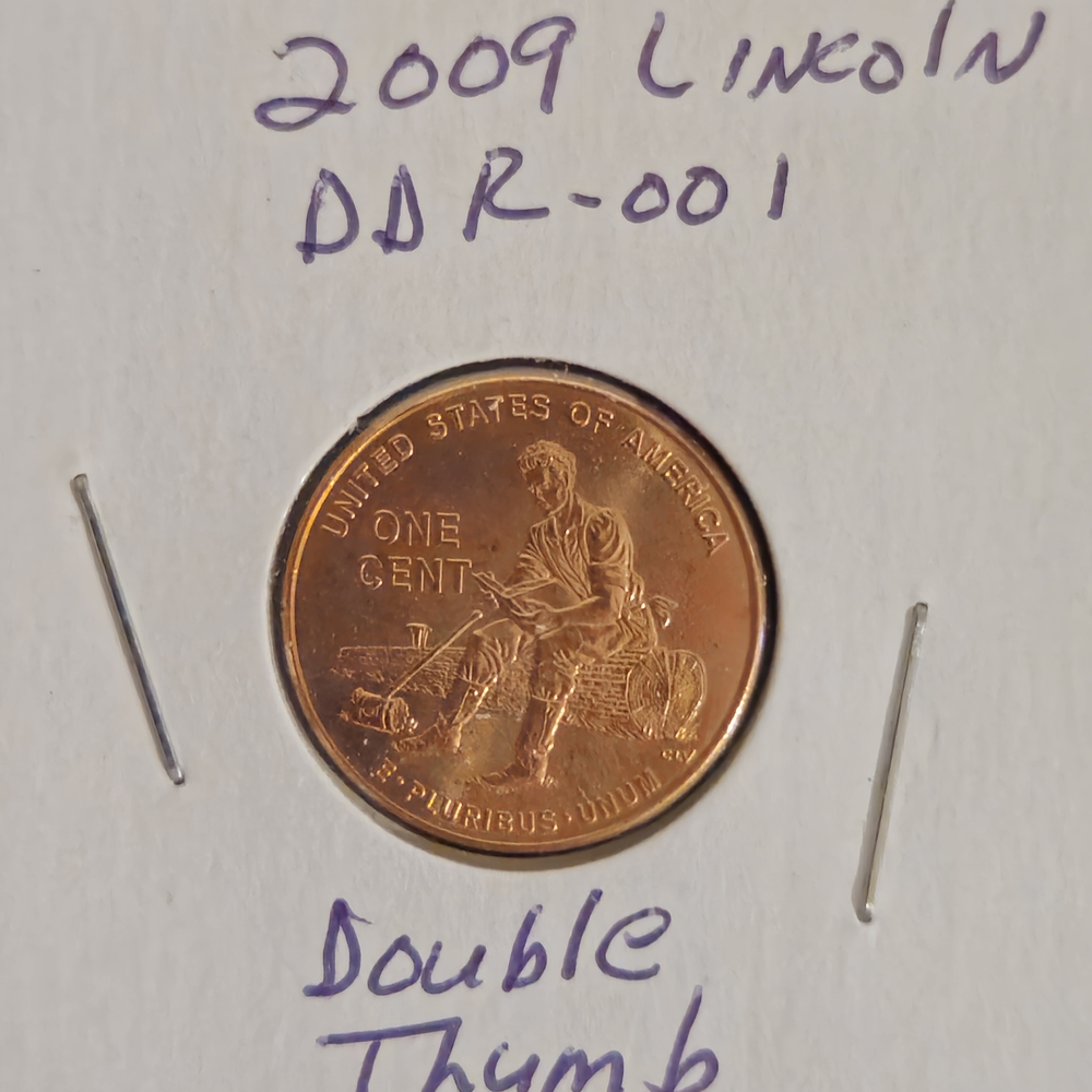 2009 Lincoln Penny with Double Thumb Error